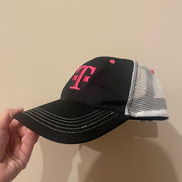TMobile trucker hat white‎ pink black snap back - Picture 3 of 5